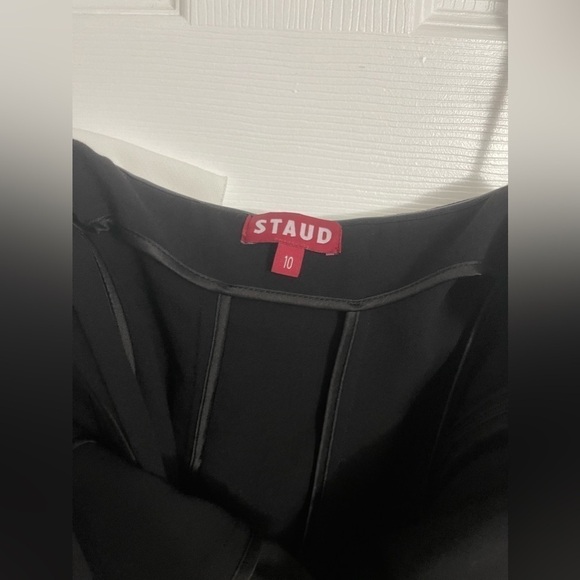 Staud KIARA DRESS BLACK IVORY - Picture 7 of 8